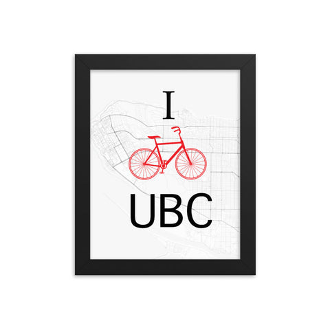 I Bike UBC Framed Poster